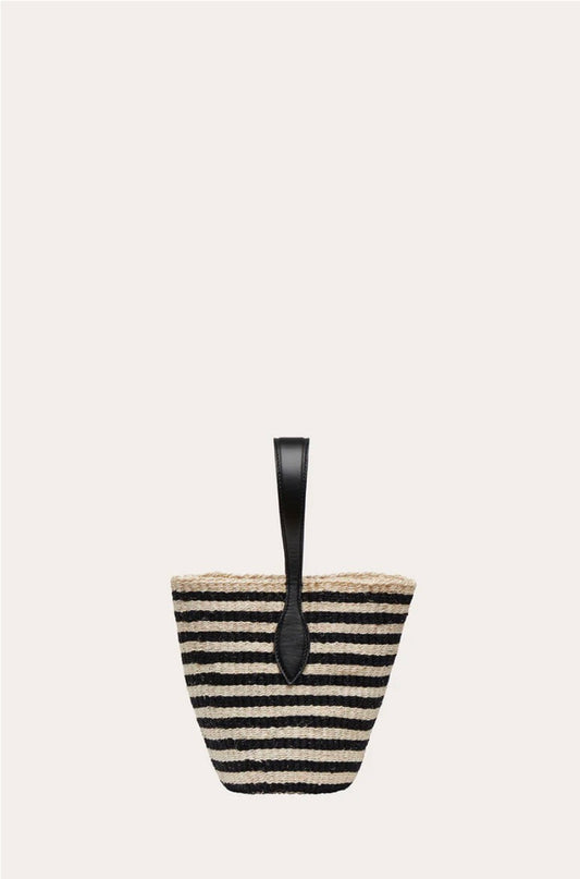 SINGLE HANDLE BASKET BLACK AND CREAM | Liffner