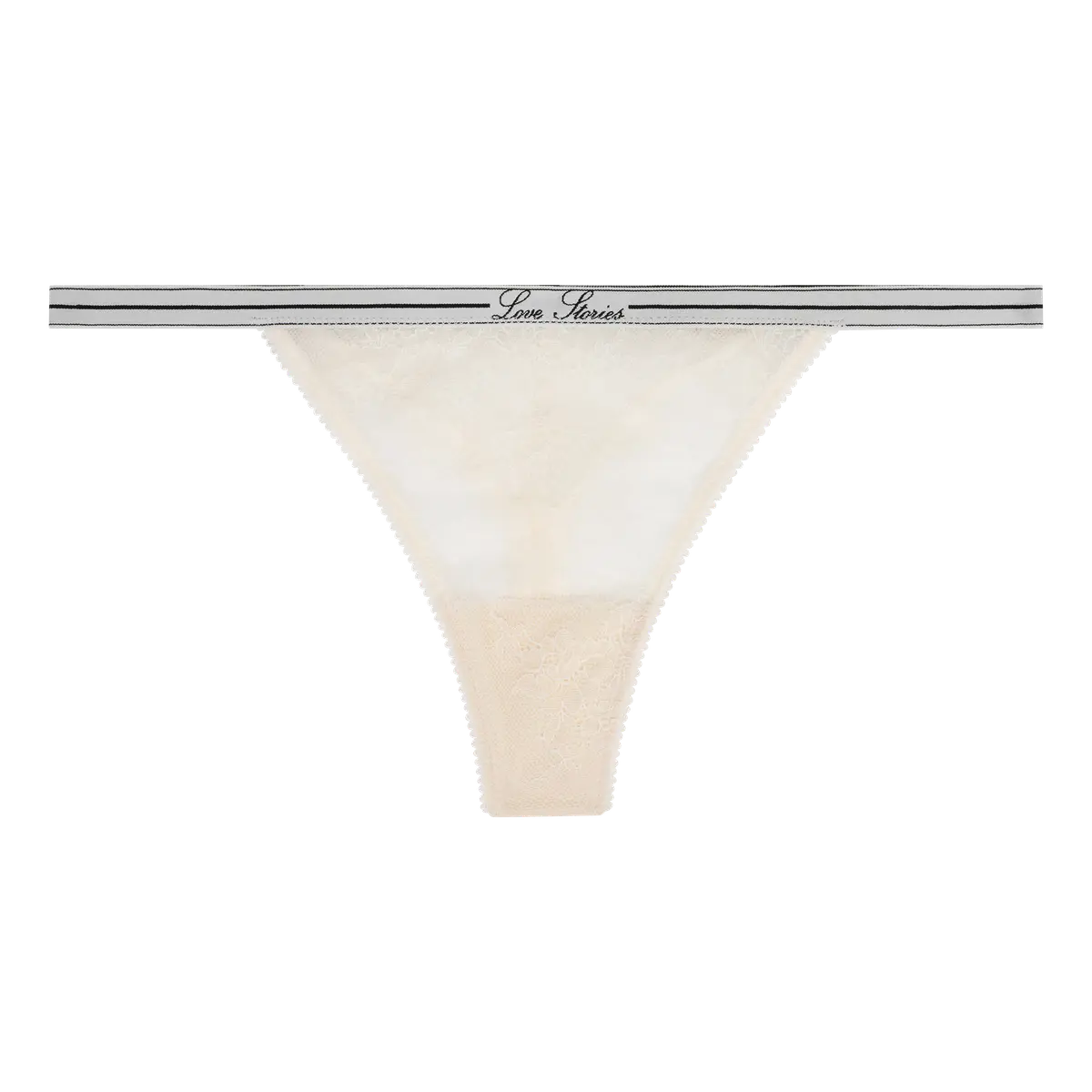 ROOMSERVICE Eleganter String-Slip in Weiss