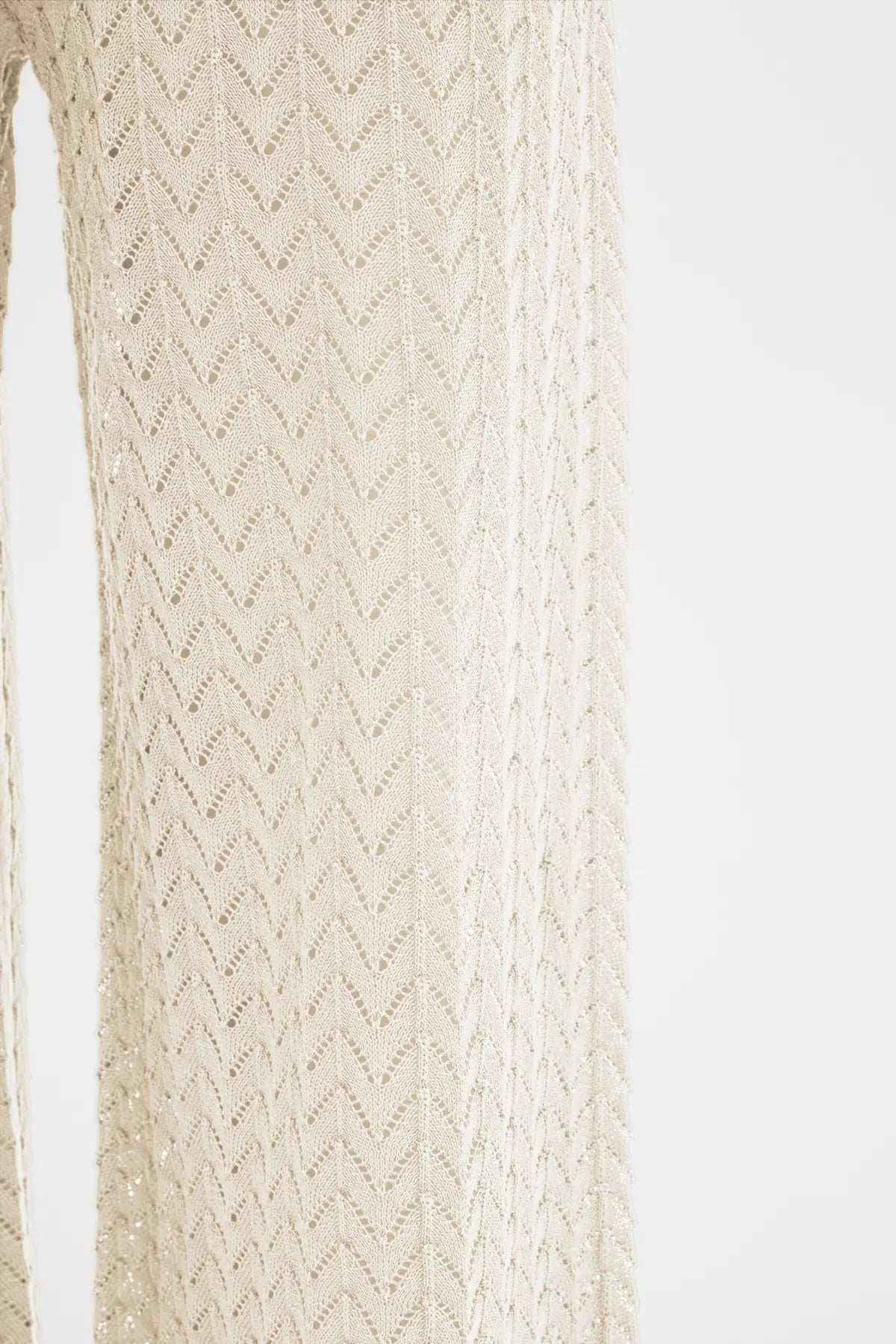 MARTINA HOSE Weite Strickhose mit Struktur