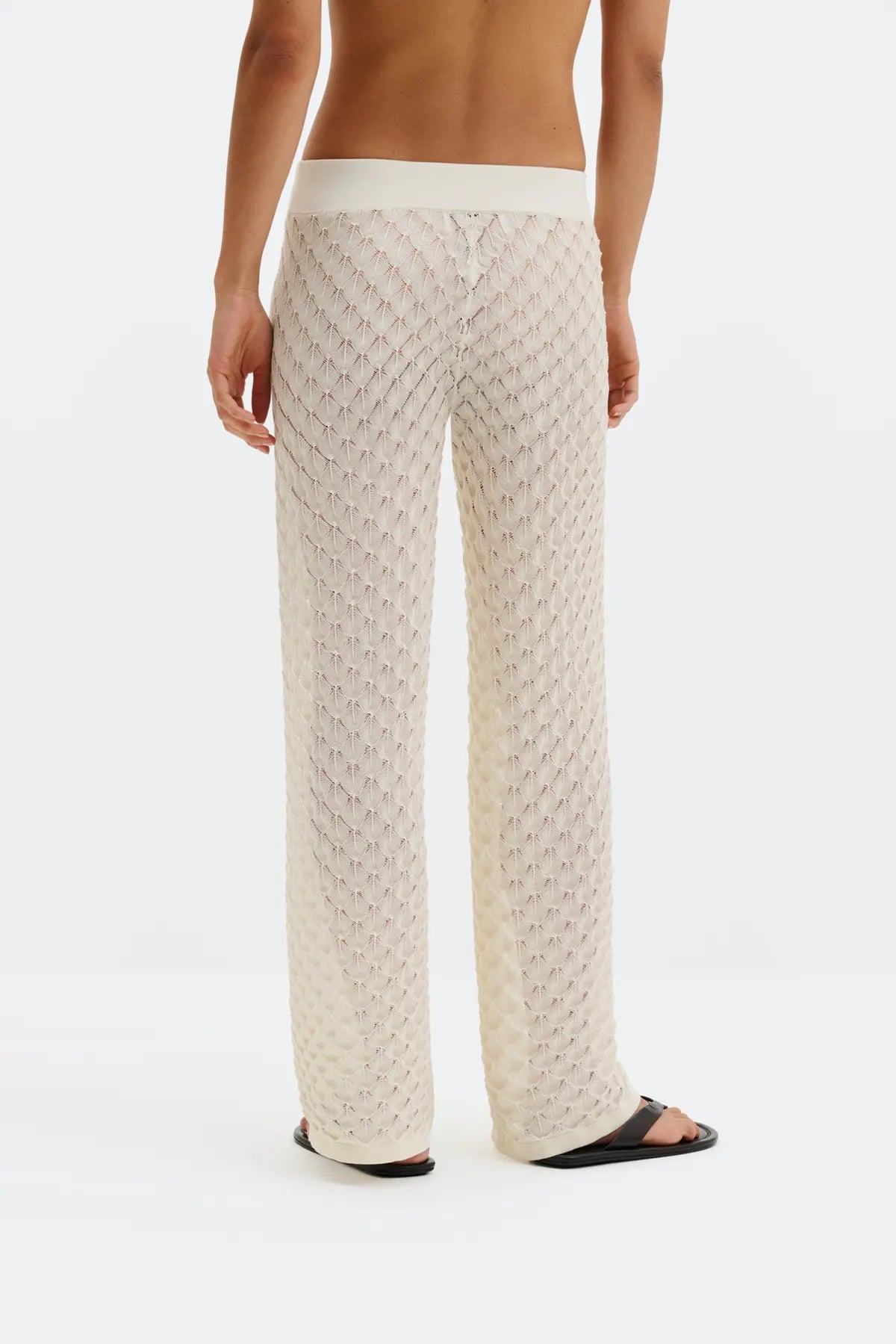 ALISSA HOSE Weite Strickhose mit Struktur