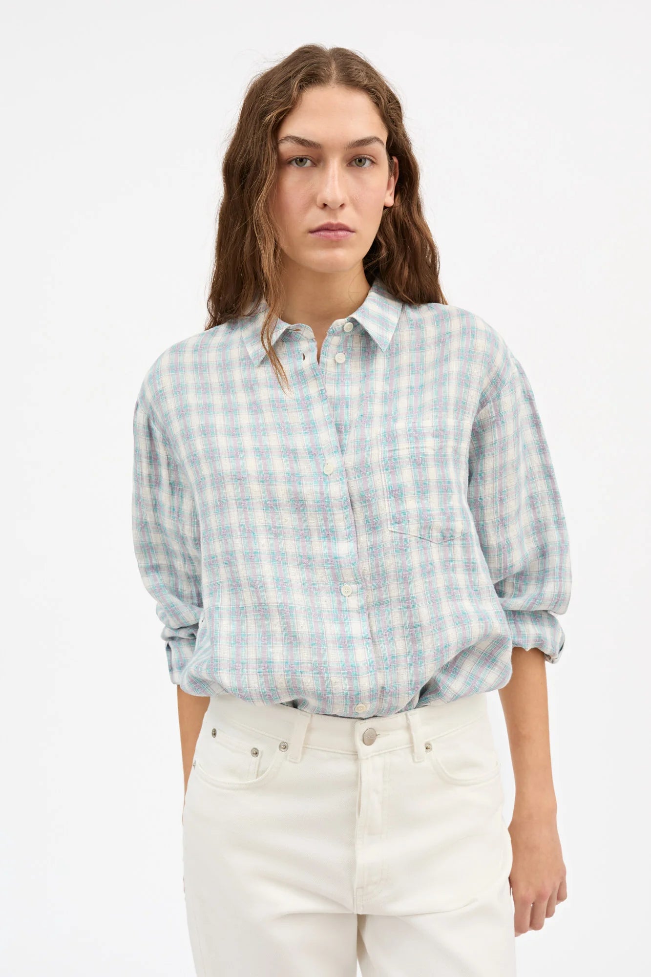 Edgar Shirt - Purple/ blue che | SKALL Studio