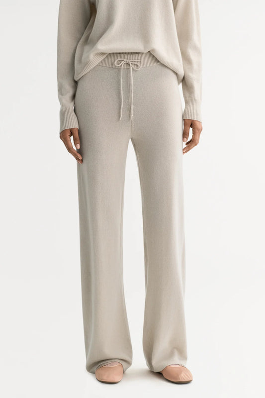 Cashmere Jogger Pants in Chalk