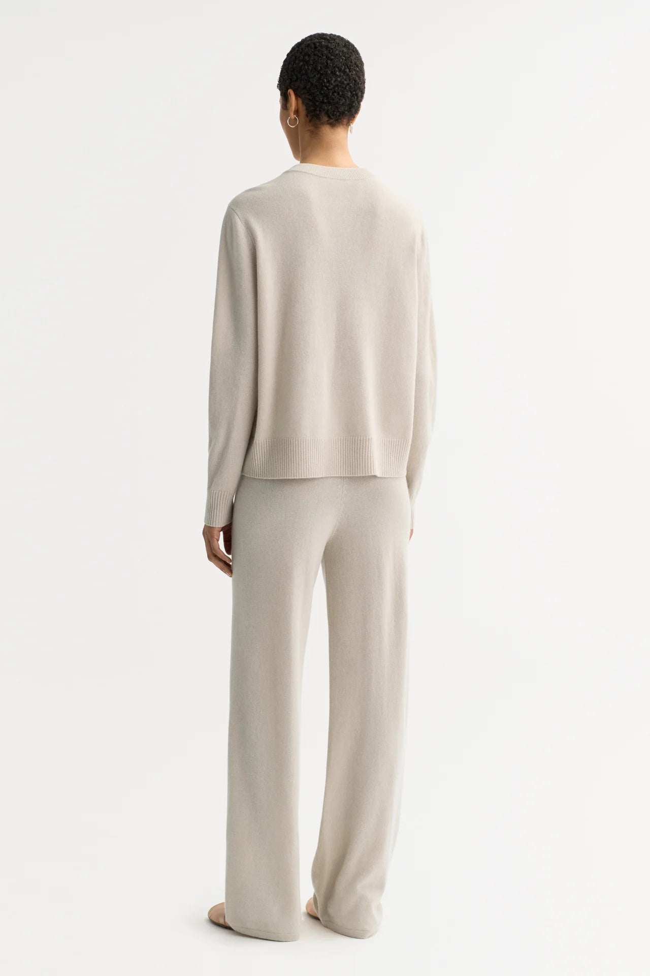 Cashmere Jogger Pants in Chalk