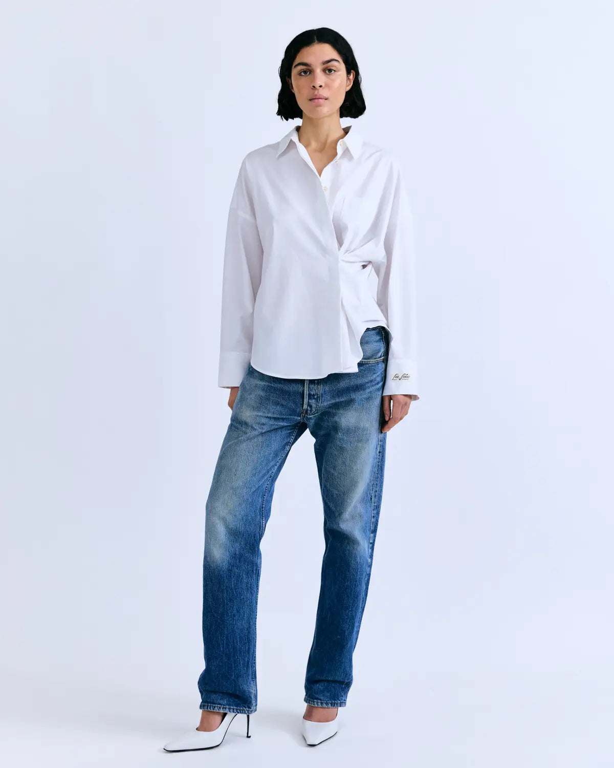 HAILEY Buttoned long sleeve shirt in White
