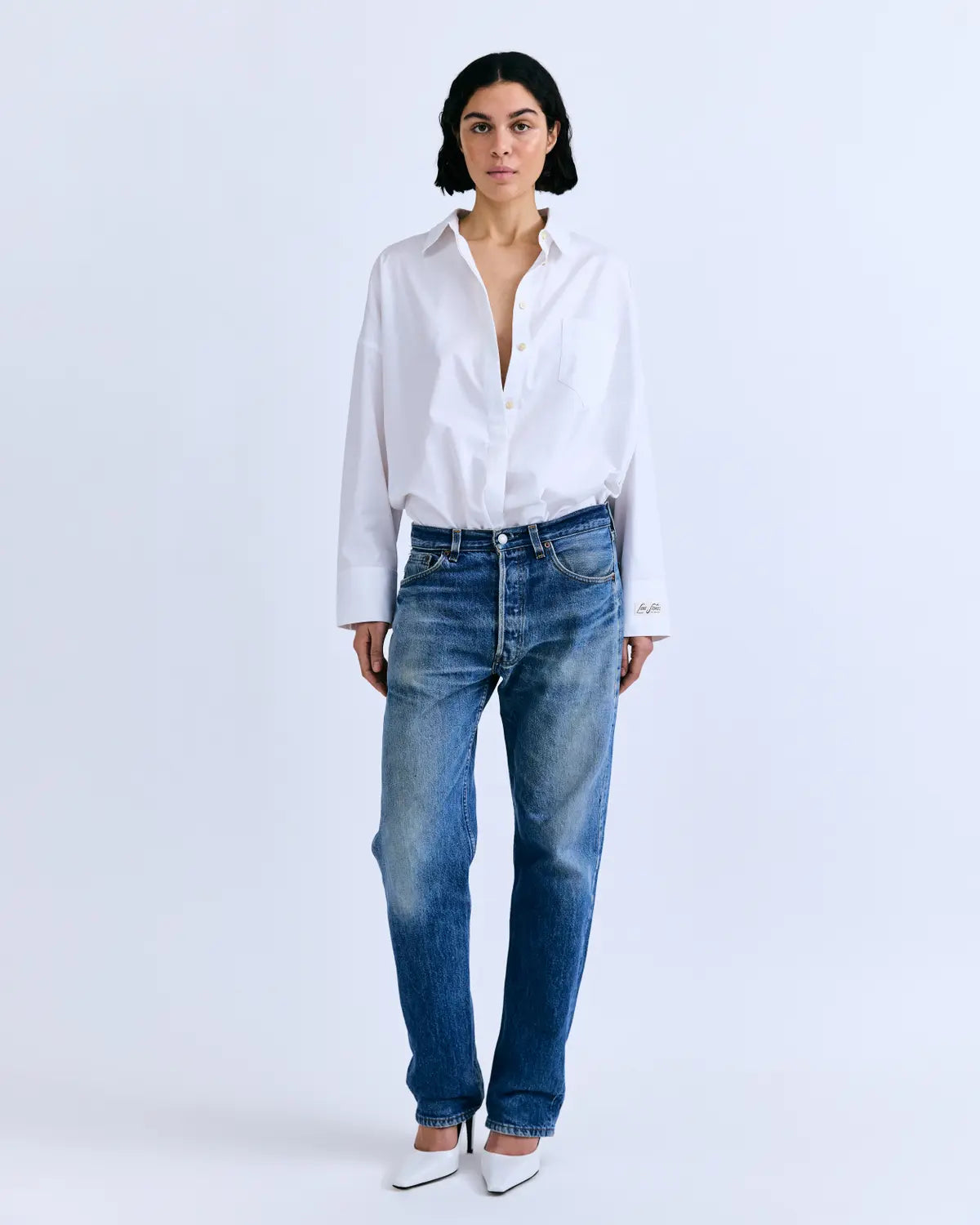 HAILEY Buttoned long sleeve shirt in White