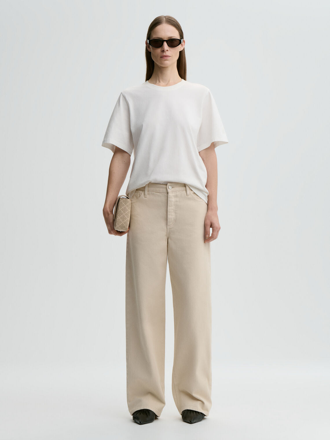 Vinola Organic Denim Jeans in Ecru | By Malene Birger