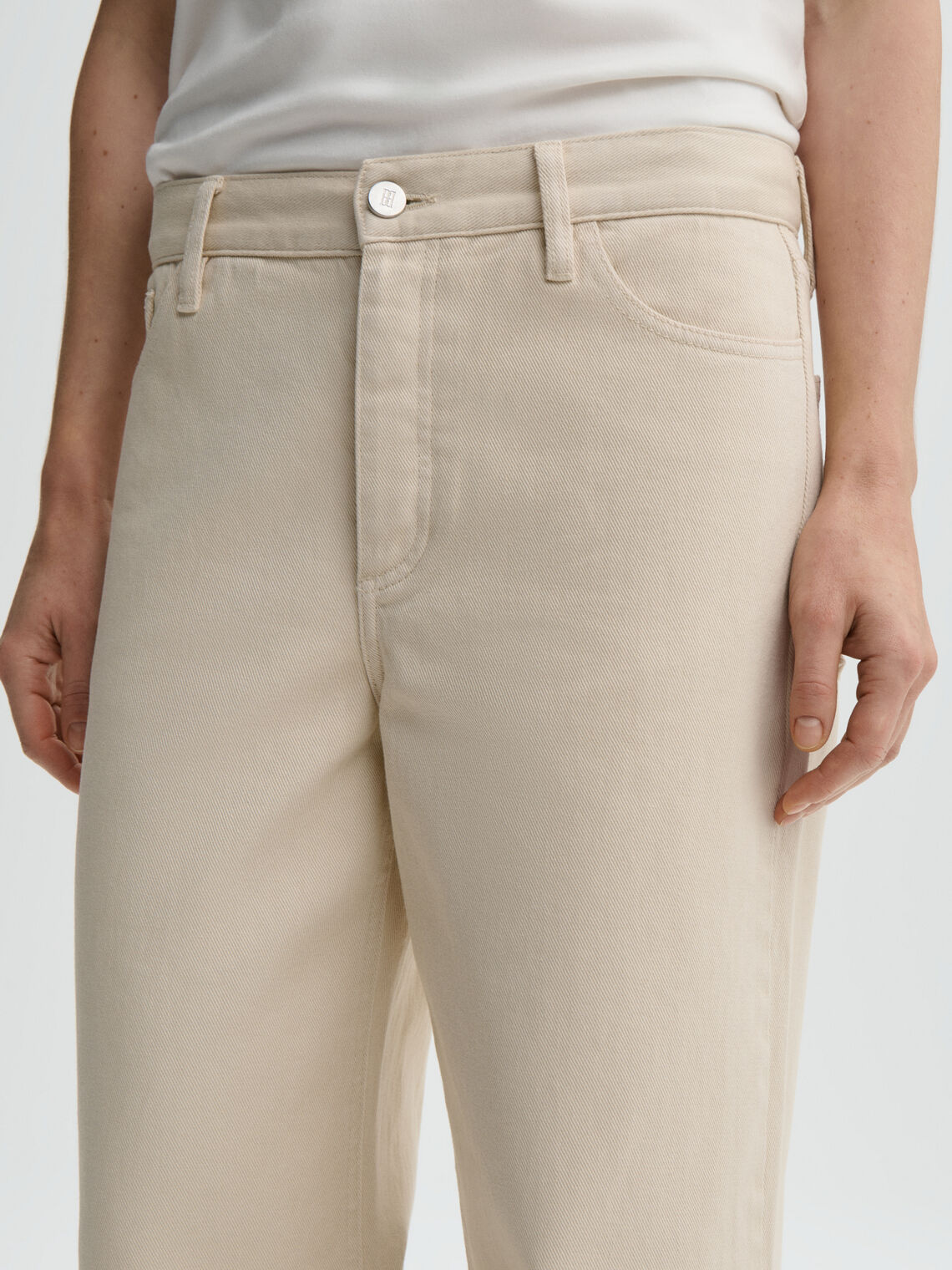 Vinola Organic Denim Jeans in Ecru | By Malene Birger