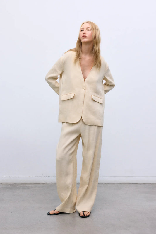 Luz Woman Blazer Ecru