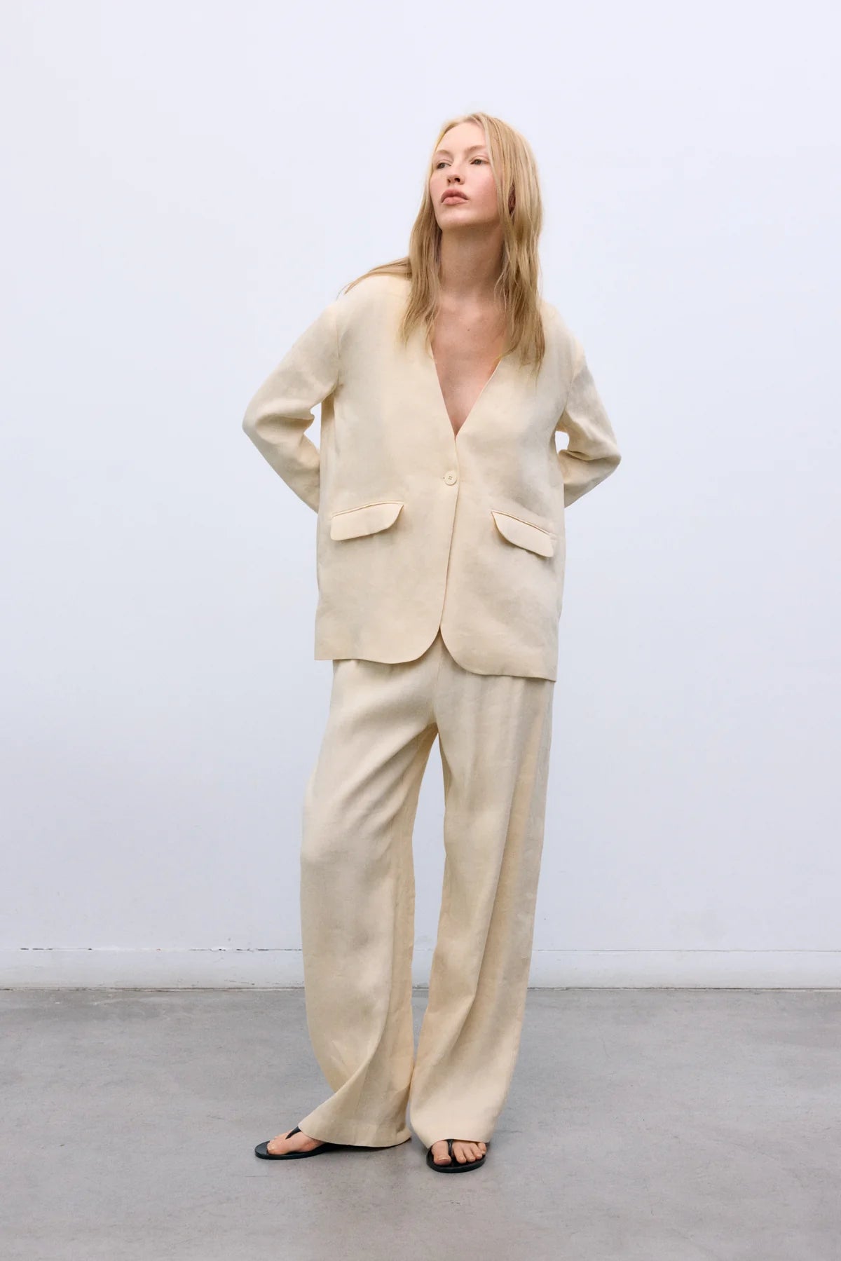Luz Woman Pant Ecru