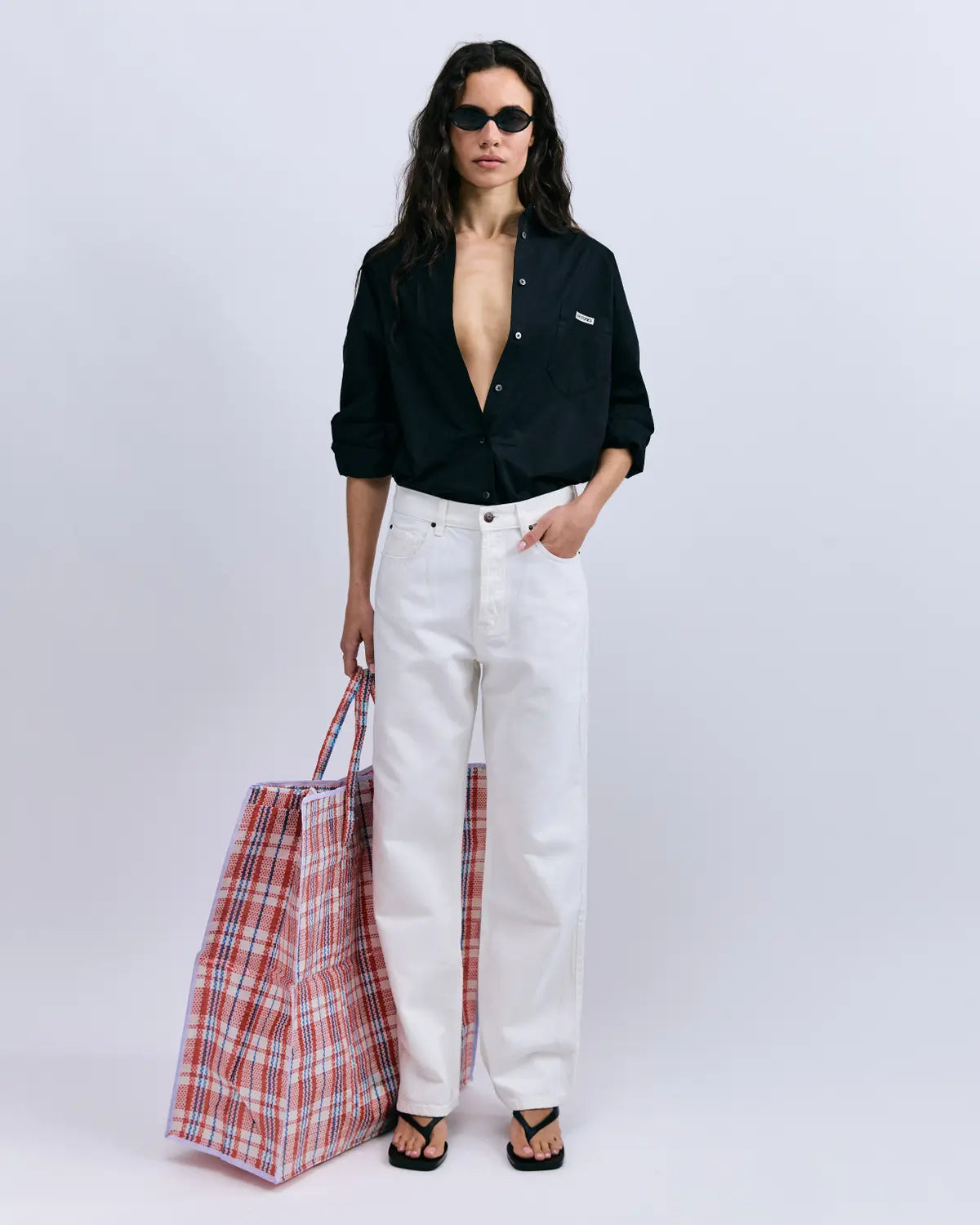 HAILEY Buttoned long sleeve shirt in black