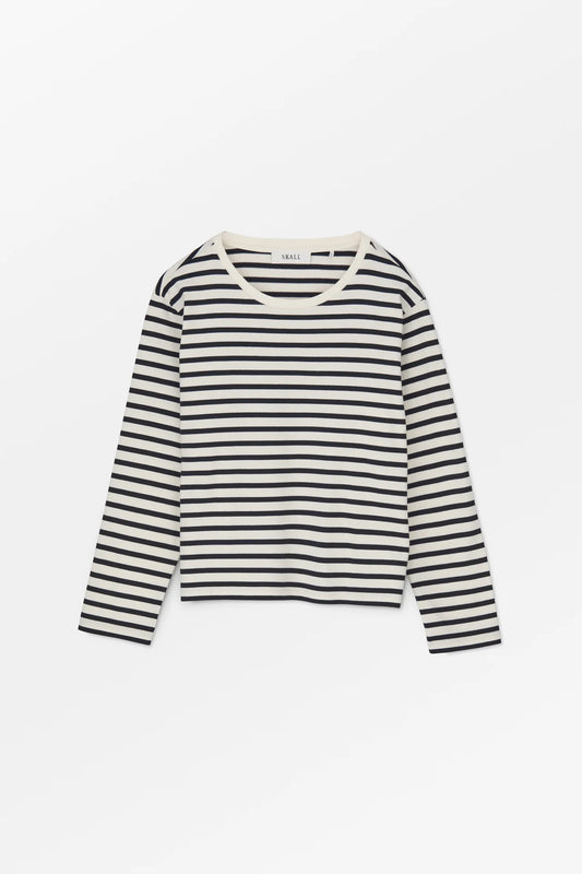 Loui oversized Blouse - Dark Navy/ White