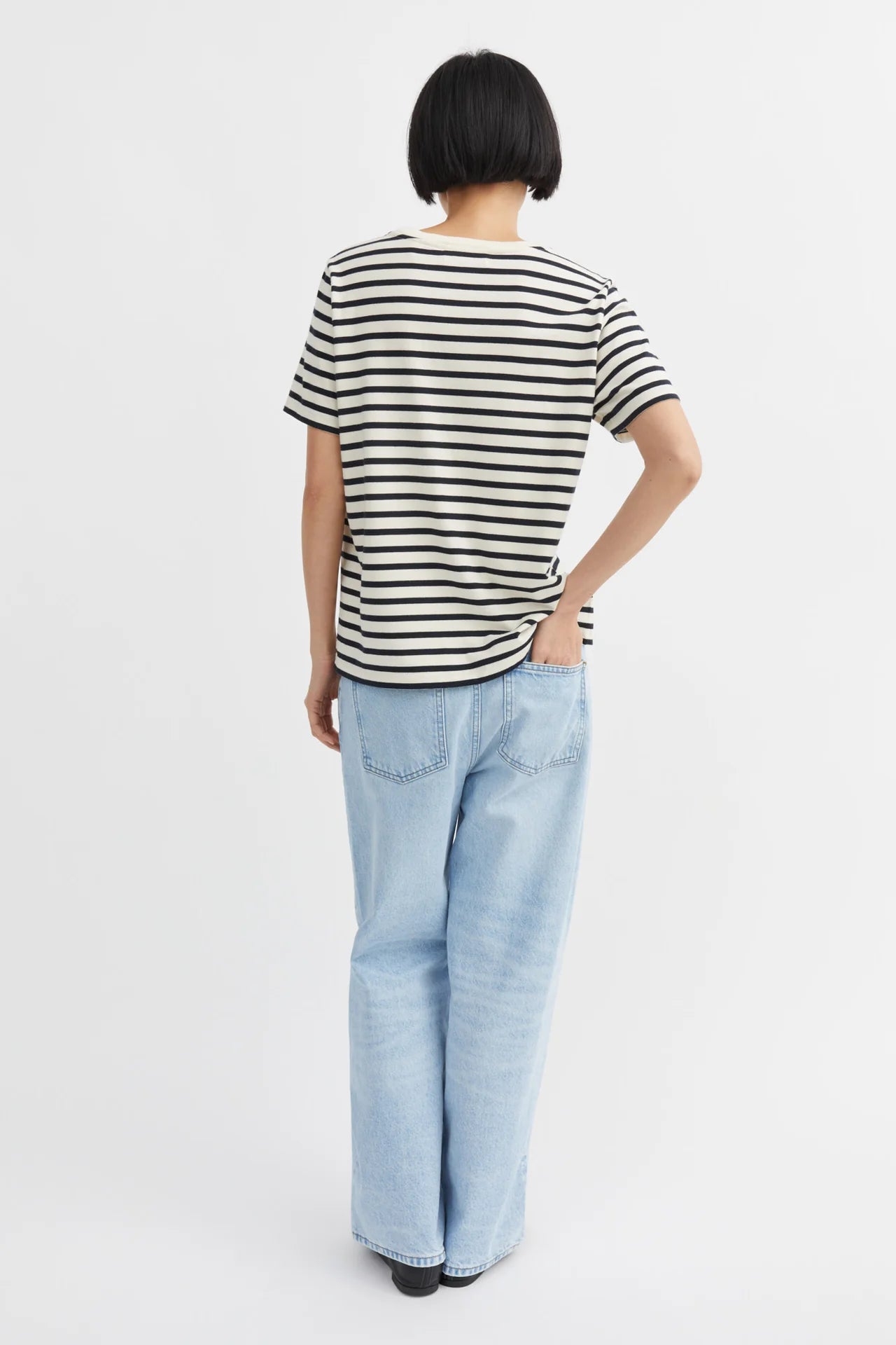 Loui regular tee - Dark Navy/ White