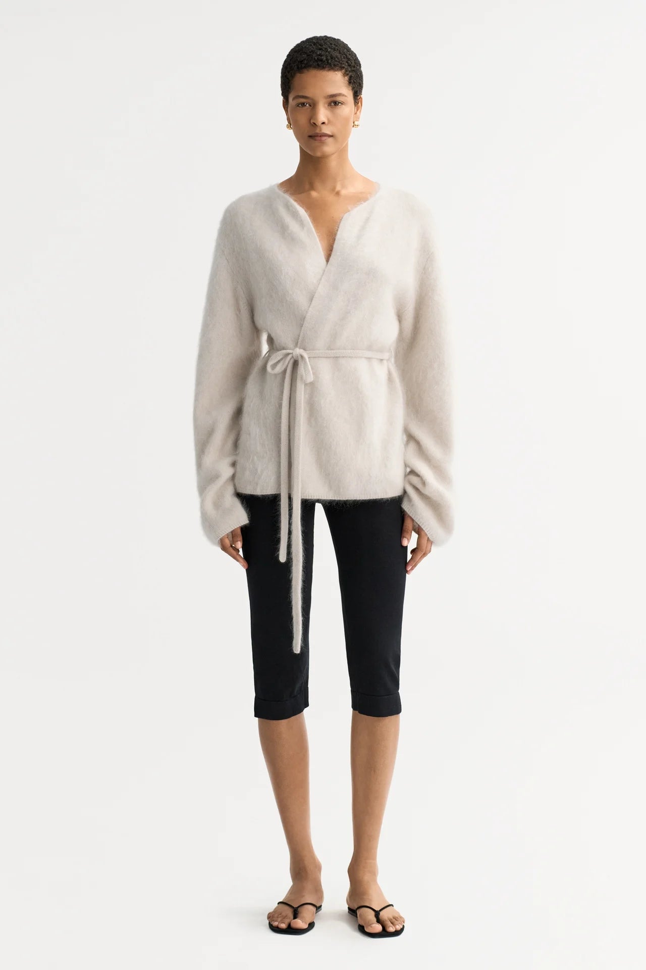 Brushed Cardigan - Chalk | SOFT GOAT