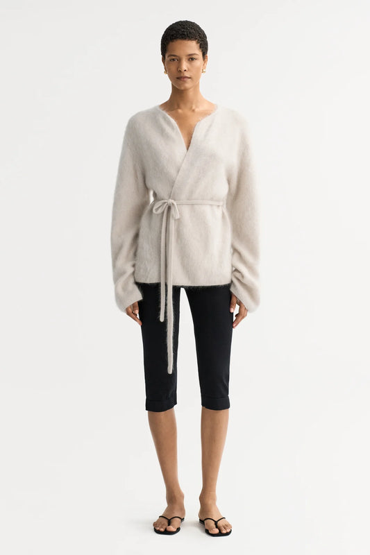 Brushed Cardigan - Chalk | SOFT GOAT