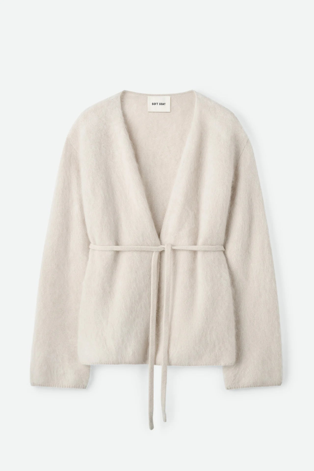 Brushed Cardigan - Chalk | SOFT GOAT