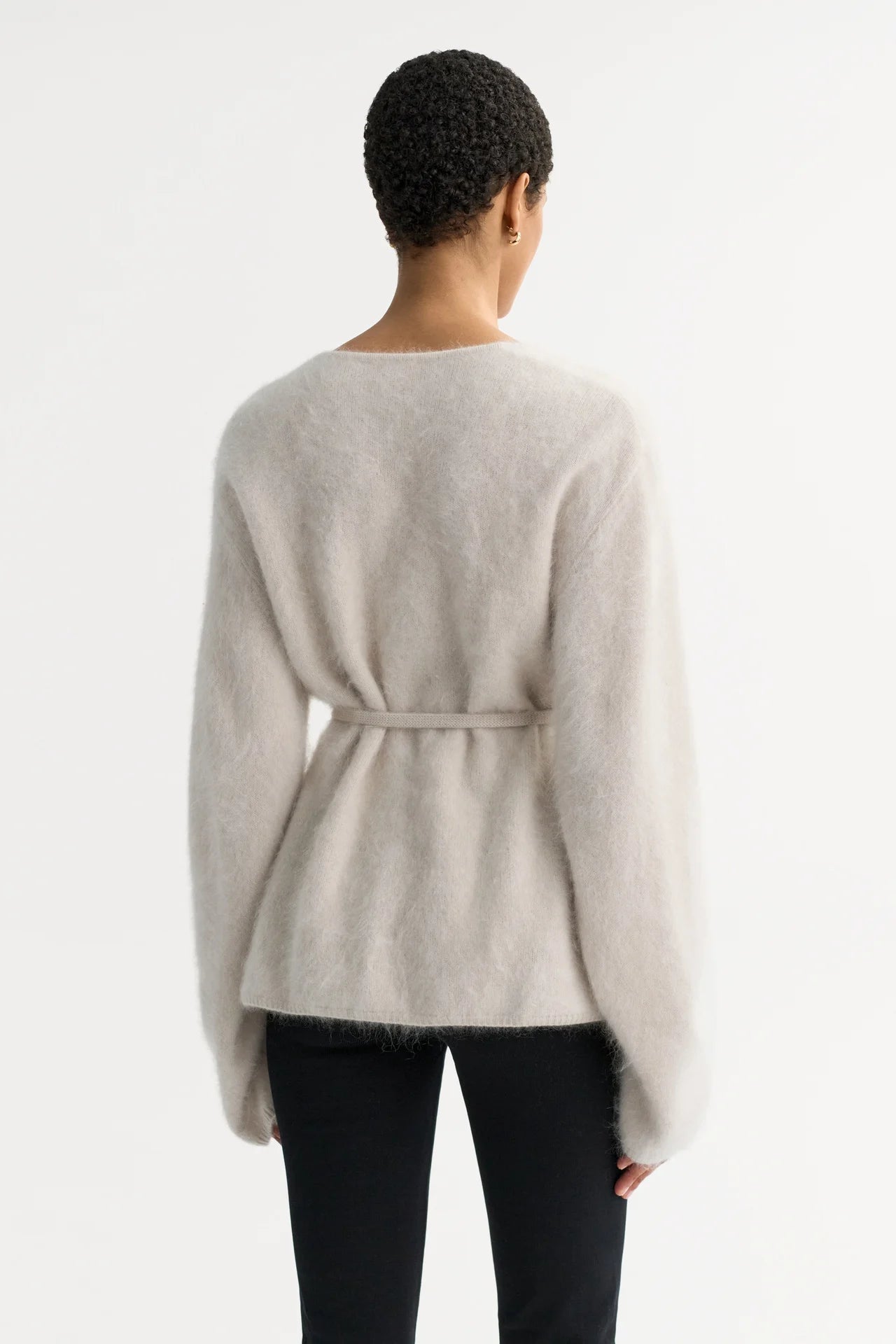 Brushed Cardigan - Chalk | SOFT GOAT