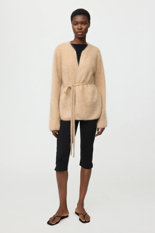 Brushed Cardigan - Camel | SOFT GOAT
