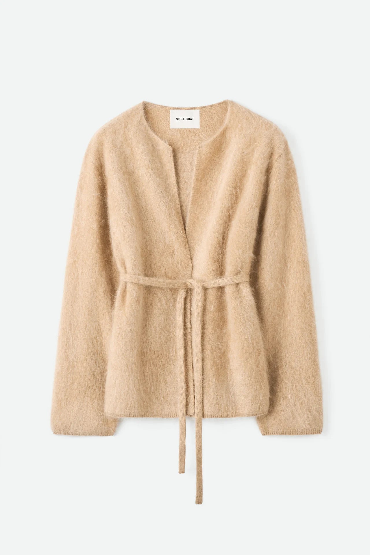 Brushed Cardigan - Camel | SOFT GOAT