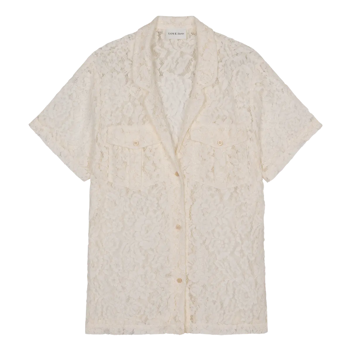 BRIDGET Buttoned long sleeve shirt in Lace