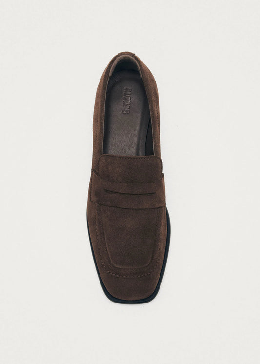 Zaha Suede Brown Leather Loafers