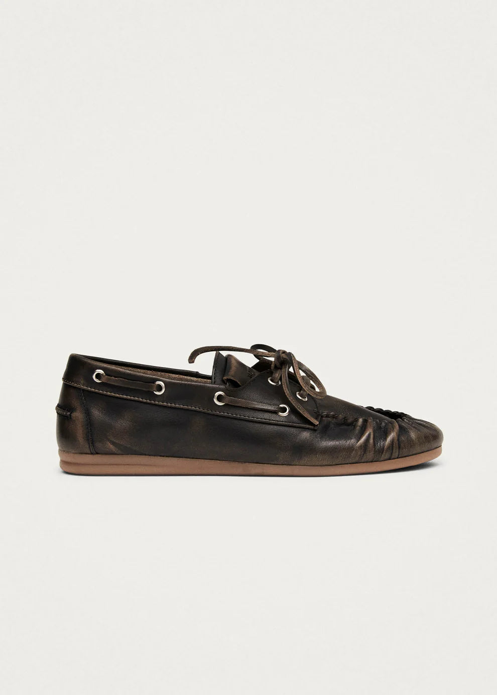 ROWAN GEBRUSHTES BRAUNES LEDER LOAFER