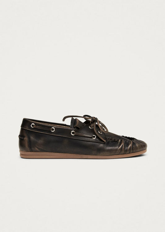 ROWAN GEBRUSHTES BRAUNES LEDER LOAFER