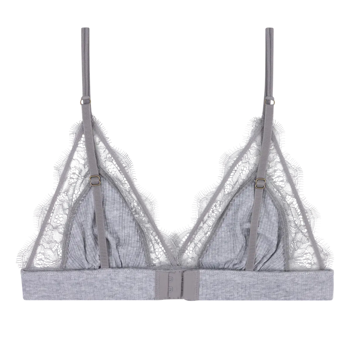 LOVE LACE triangle bralette Grey