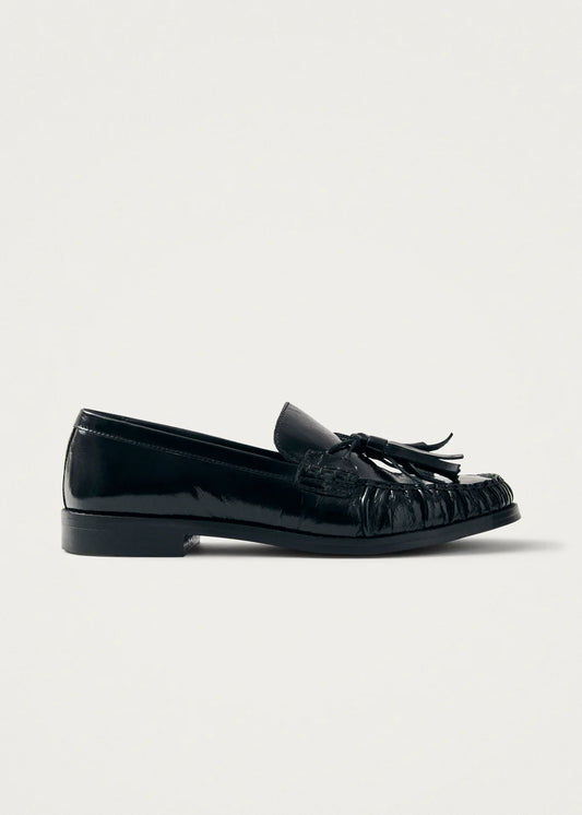 MARIETTA ONIX BLACK LEATHER LOAFERS