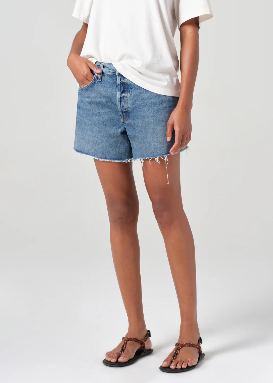 PARKER LONG SHORTS IN RUIN AGOLDE