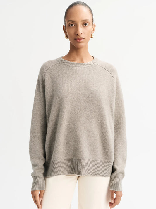 Boyfriend Crewneck in Greige