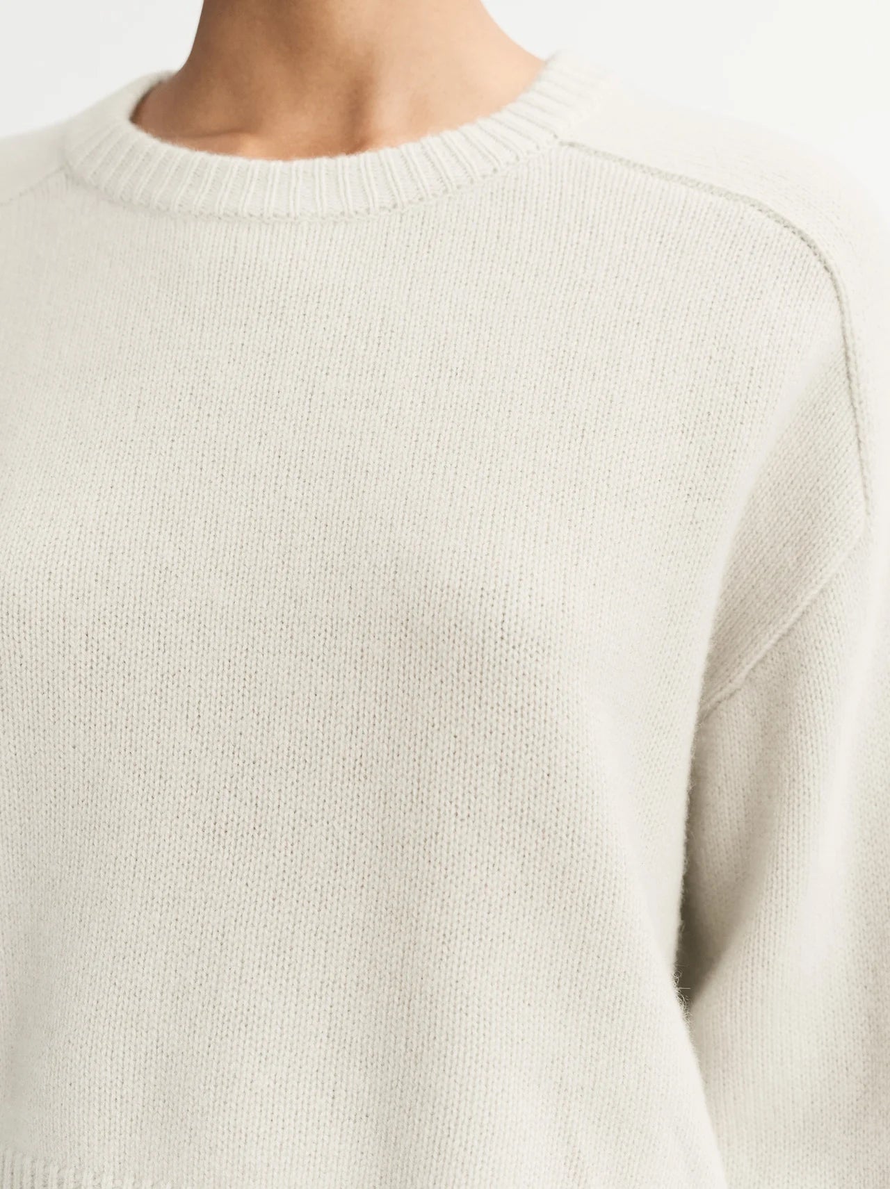 Cashmere Top in Chalk