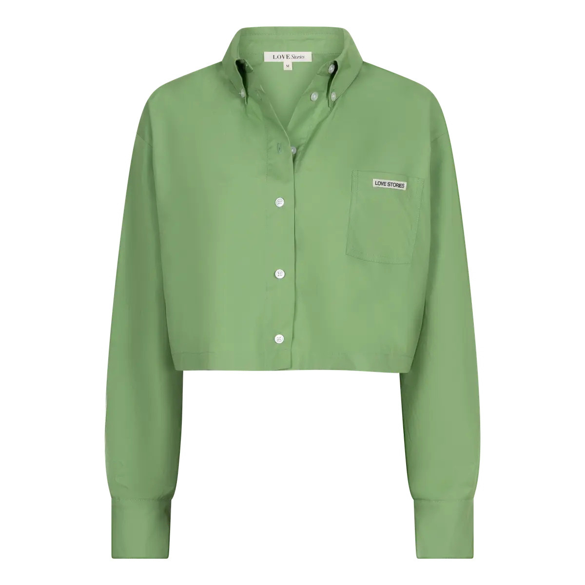 PETE Cropped long-sleeve shirt in green