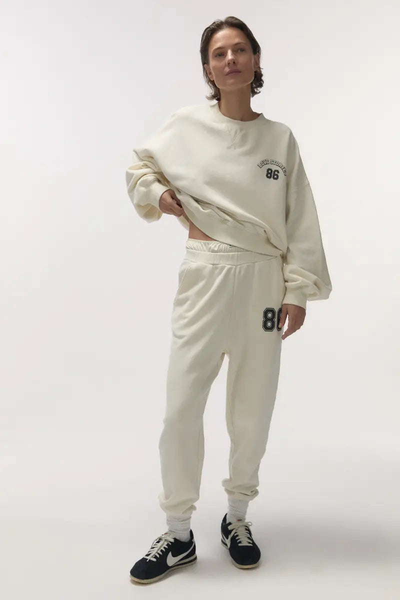 DONNA Comfortable trackpants in Offwhite