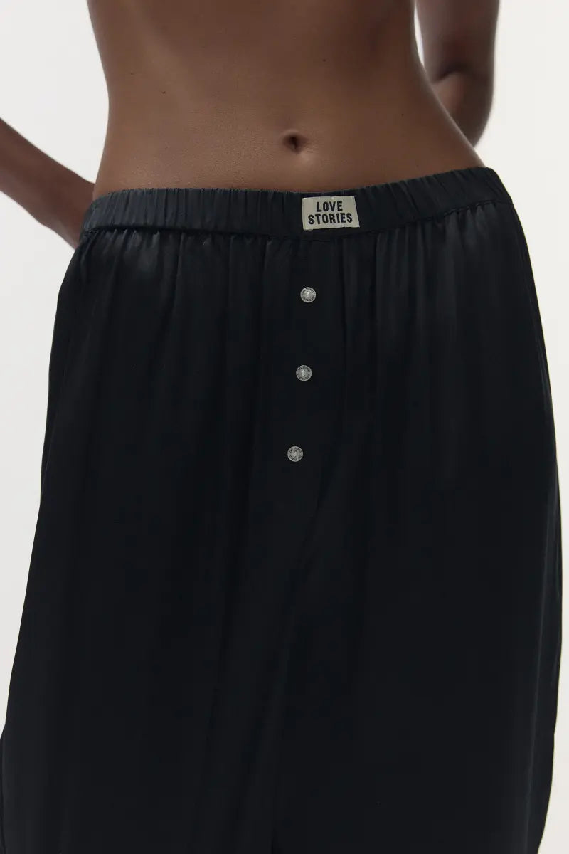 THEODORE Silk pyjama pants in Black