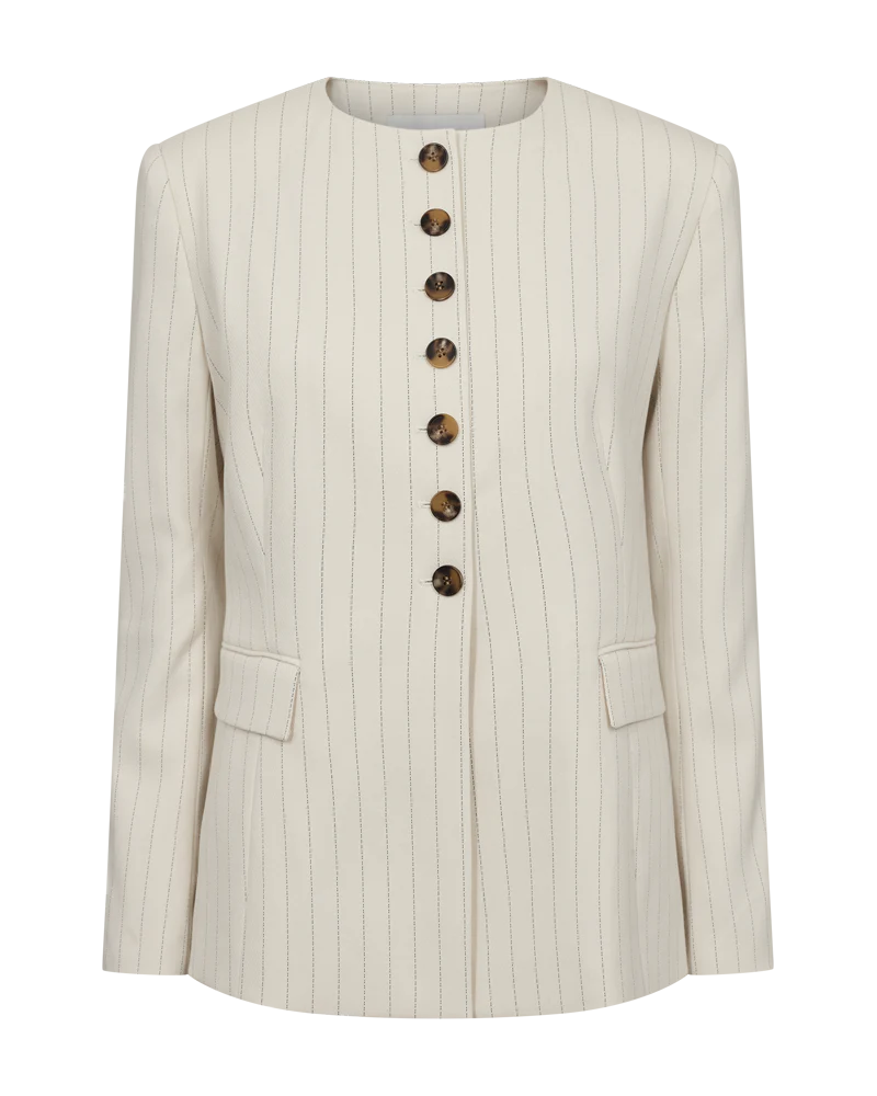 CMTAILOR BLAZER - TOP IN WOLLWEISS