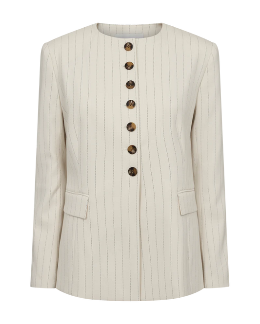 CMTAILOR BLAZER - TOP IN WOLLWEISS