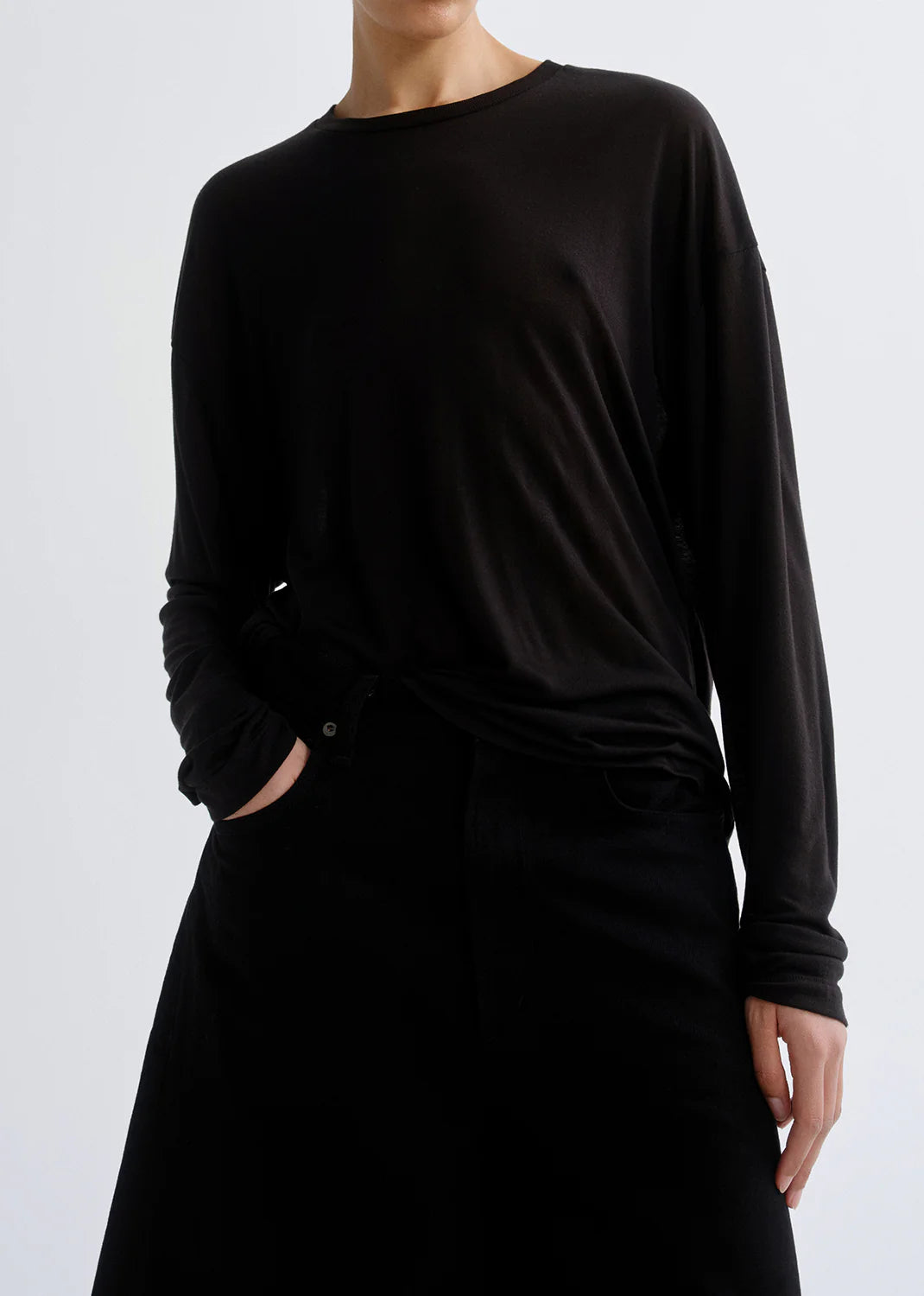 SASHA TEE (TENCEL JERSEY) in Black| AGOLDE (Kopie)