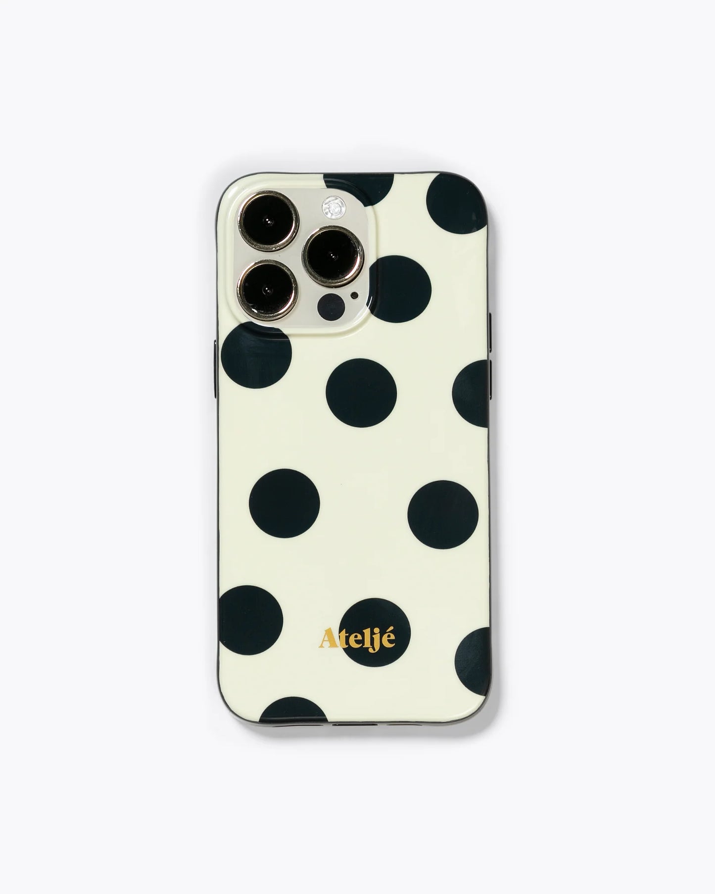 IVORY POLKADOT IPHONE CASE - NO RINGS