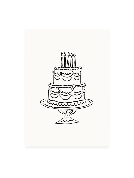 Postkarte Torte (Risographie)