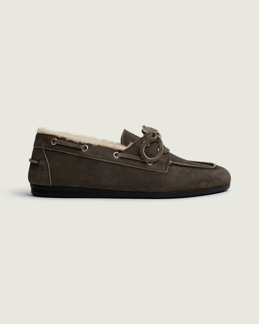 POSA | Boat Loafer Brushed Fur in Daytona Grey