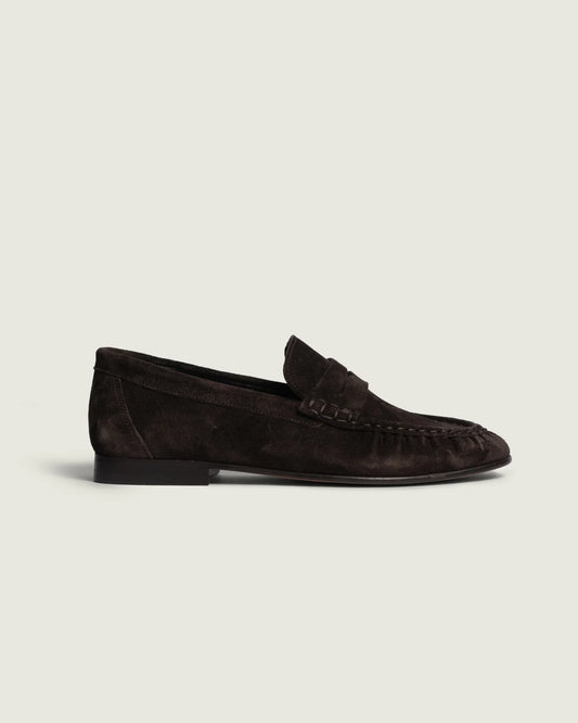 POSA | Penny Loafer Wrinkle -Leather Shiney in Dark Brown