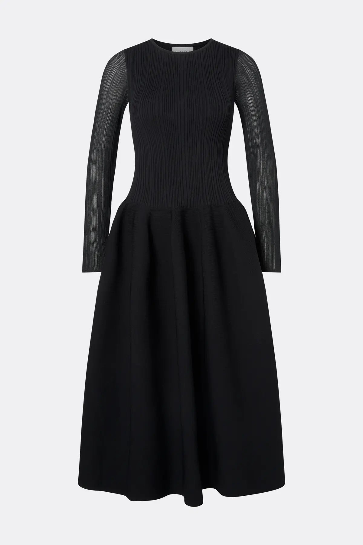 ELONA MIDIKLEID Langärmeliges Midikleid mit voluminösem Rock | MALINA
