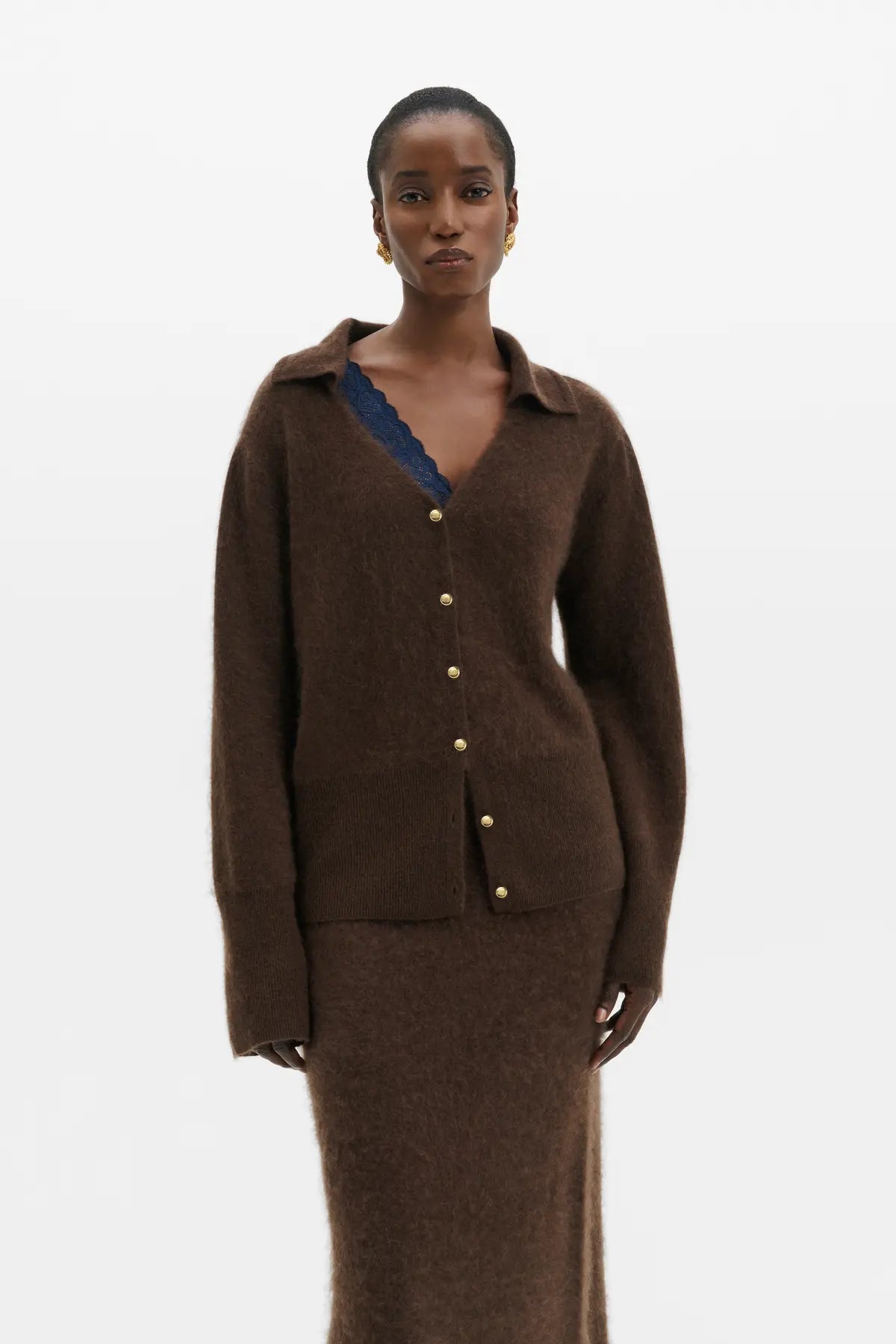 LILIAN STRICKJACKE Cardigan aus gebürsteter Kaschmirmischung | MALINA