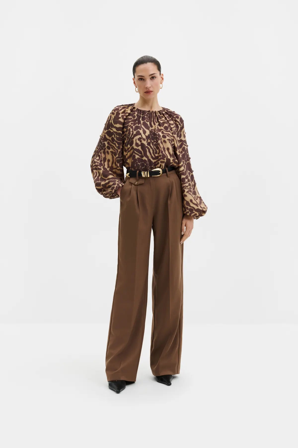 YANA HOSE Taillierte weite Hose | MALINA