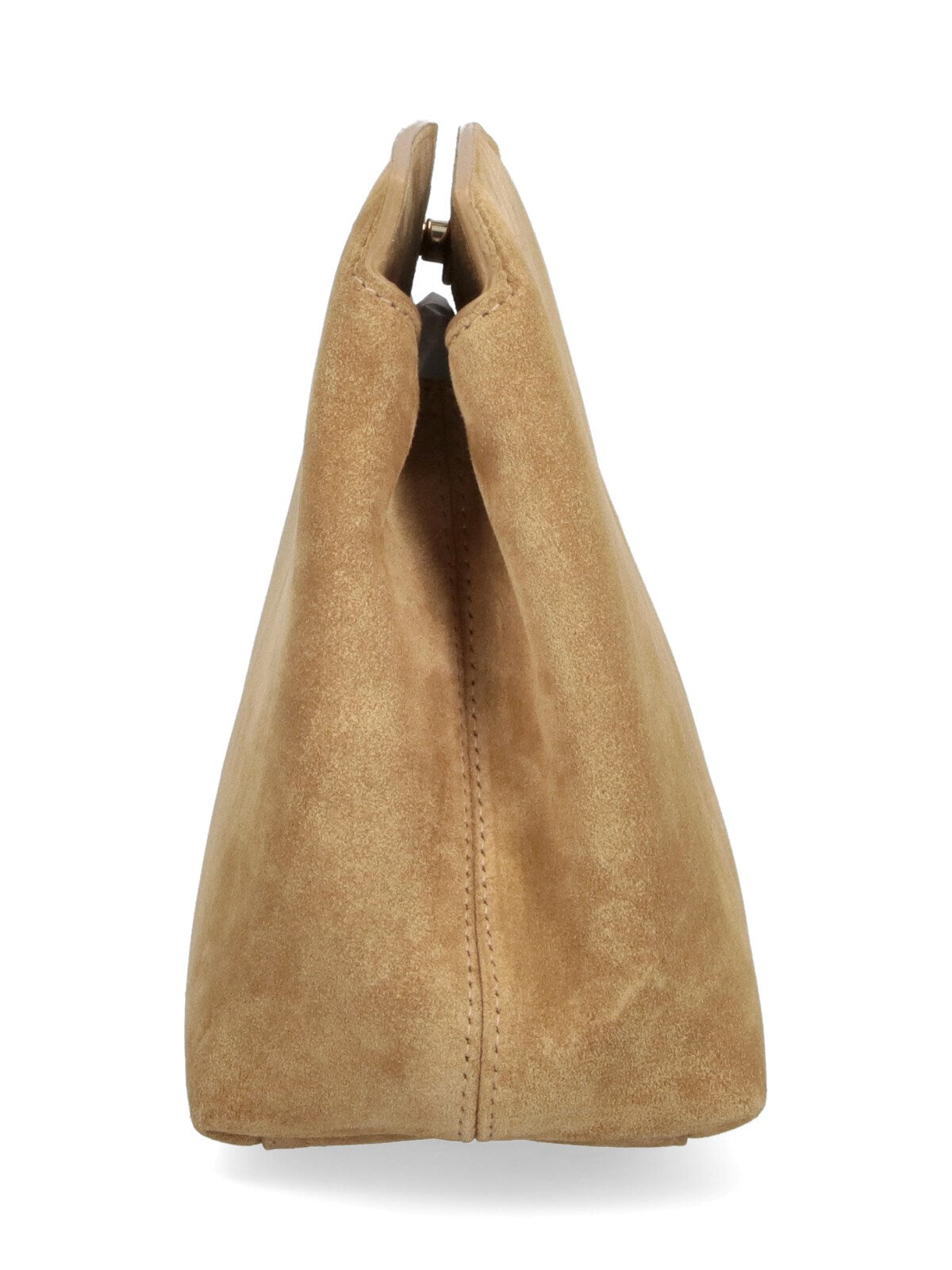 PUSHLOCK TASCHE AUS WILDLEDER in Sand| Liffner