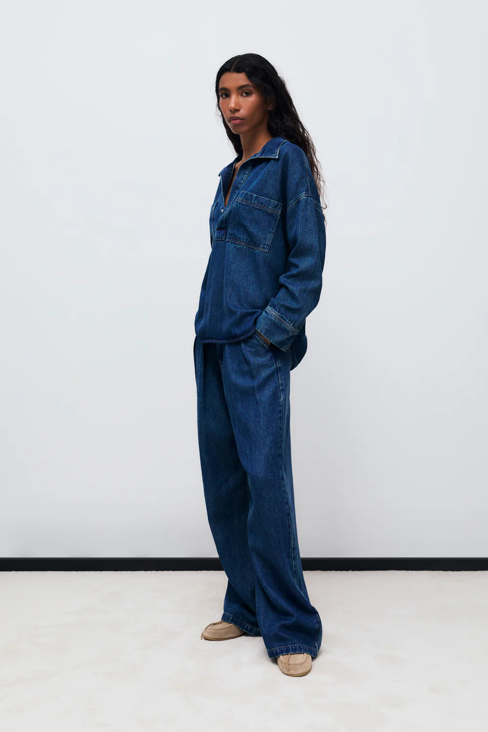 TNS Tencel Woman Pant Blue Denim