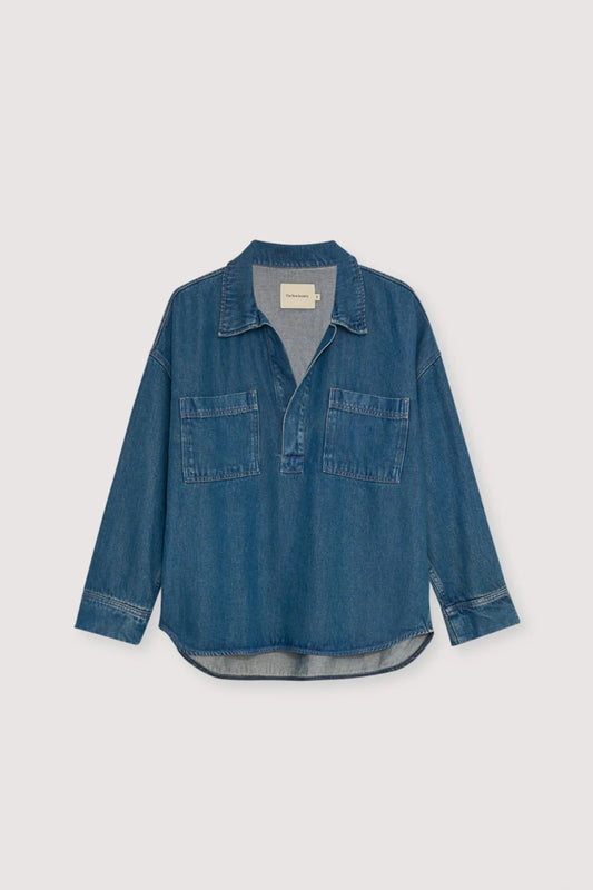 TNS Tencel Woman Shirt Blue Denim