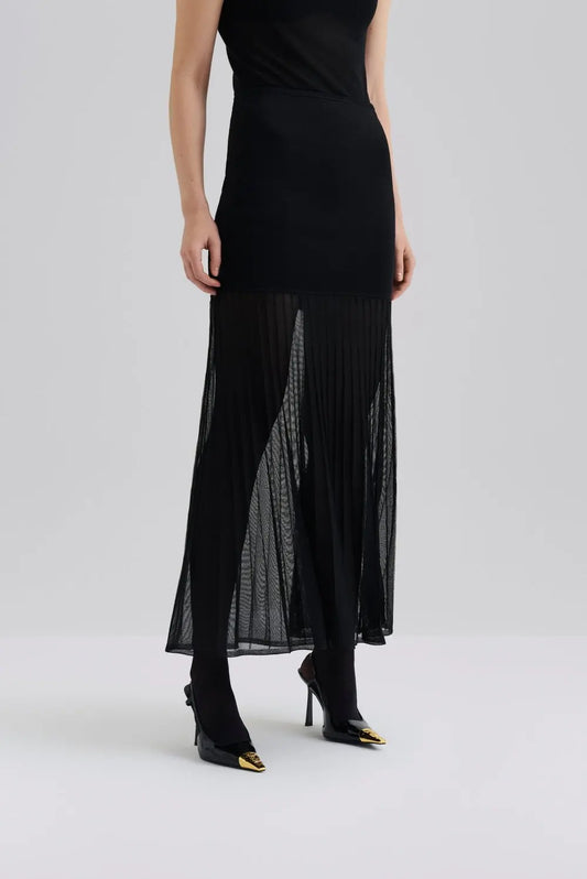 CALINA MAXIROCK Maxirock aus transparentem Strick