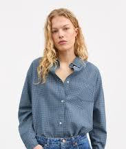 Edgar Shirt in Blue/Cream Mini Check
