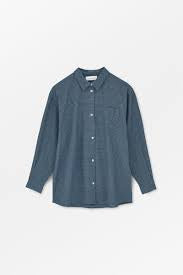Edgar Shirt in Blue/Cream Mini Check
